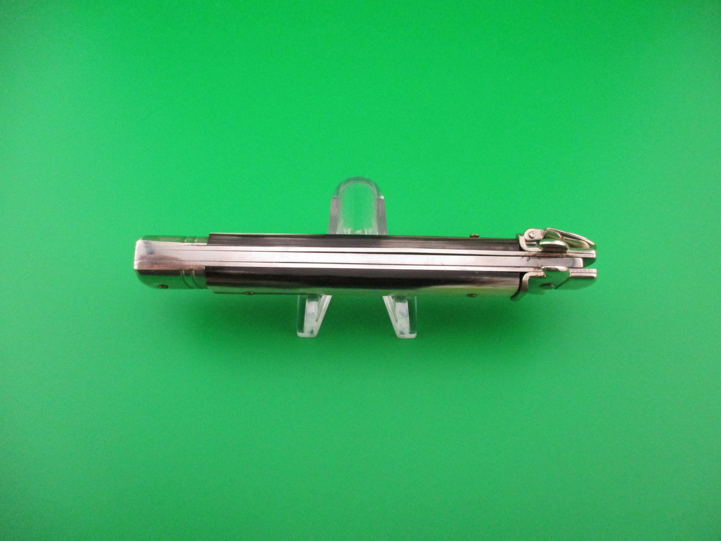 AKC ITALY Leverletto by Bill DeShivs 23cm Larger Italian Horn lever automatic knife