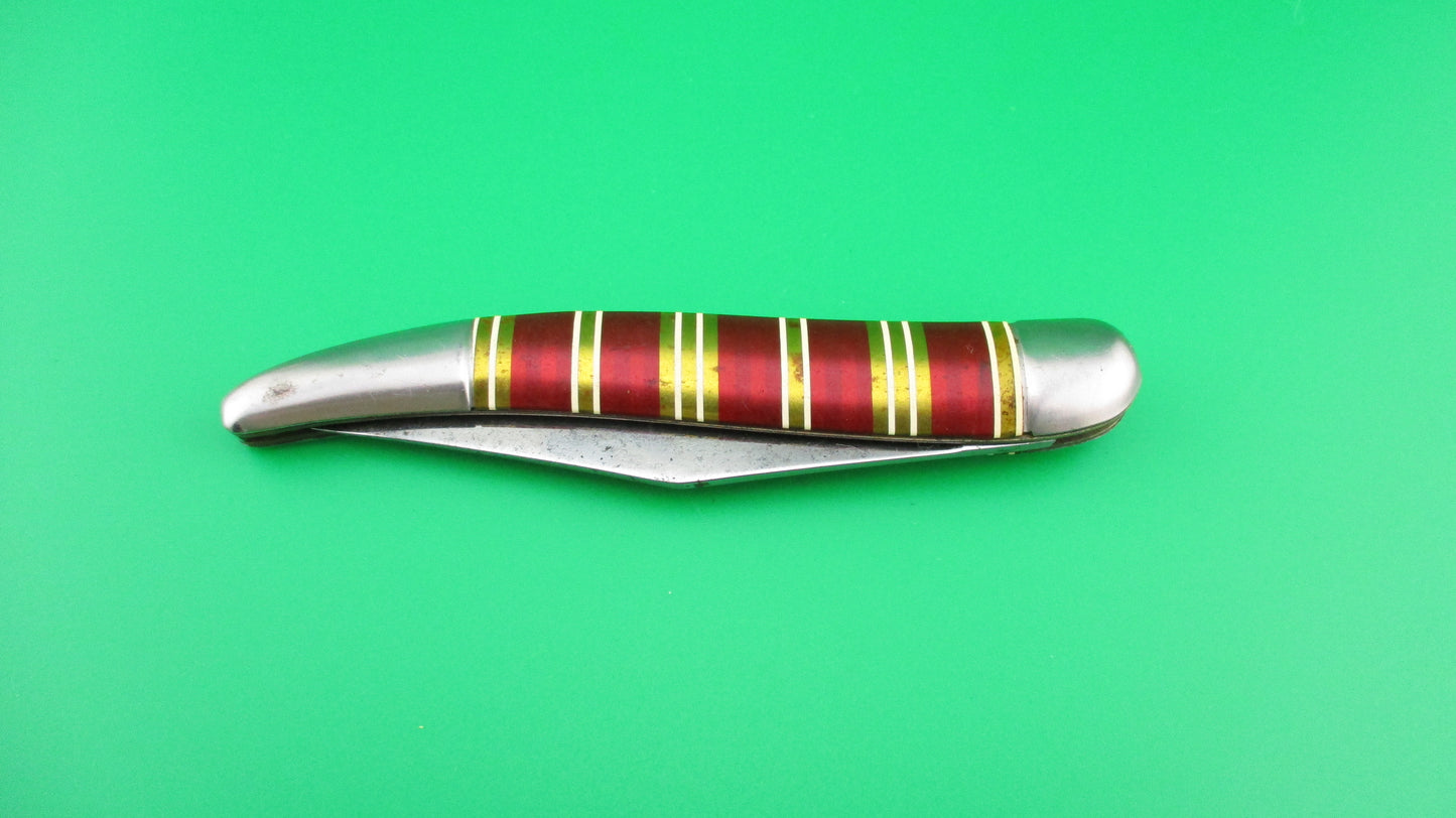 Hammer Brand Imperial Toothpick Candystripe 1950s vintage switchblade knife