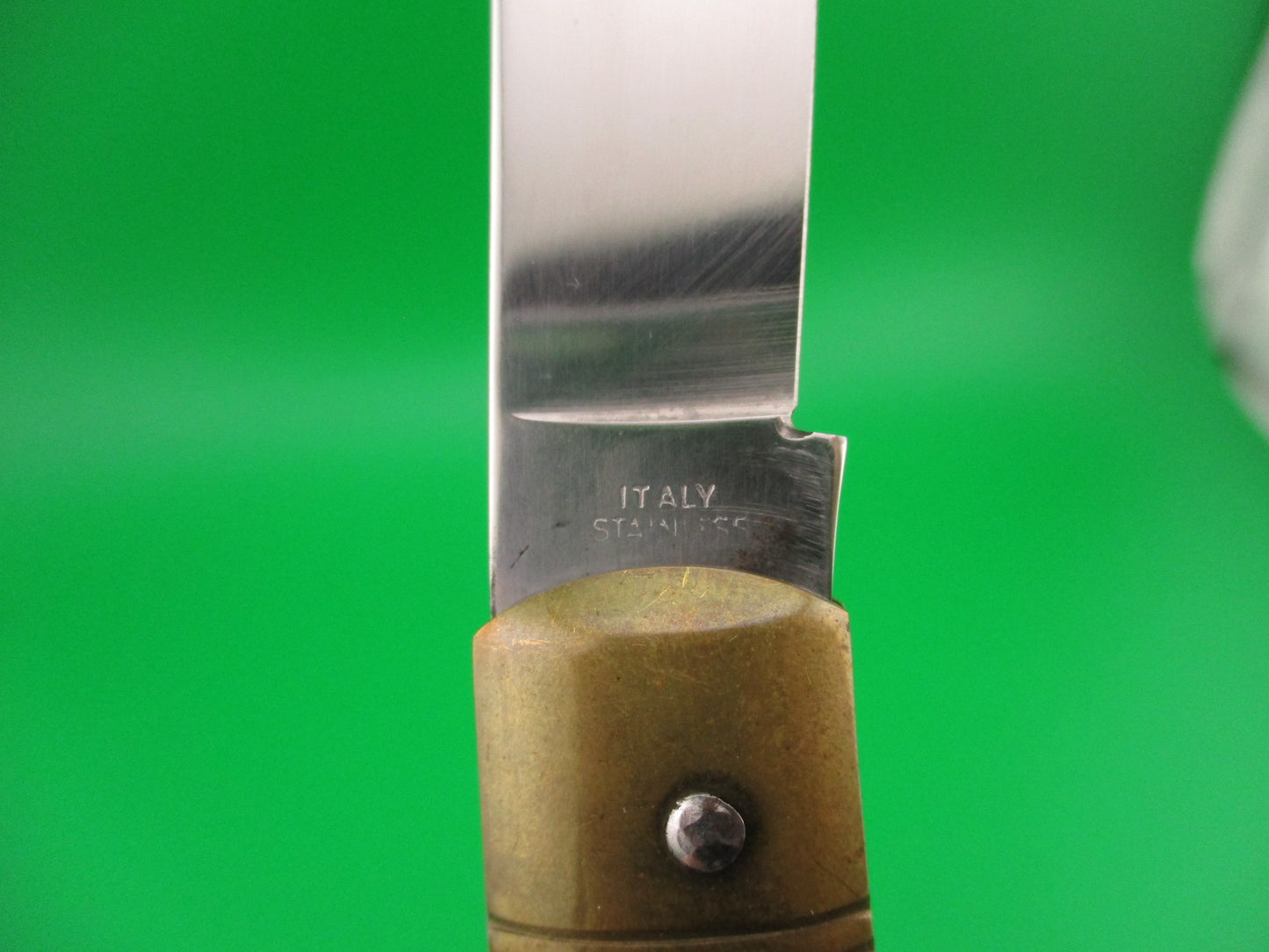 EDGECO STAINLESS 20cm Italian Lever Stag Vintage automatic knife