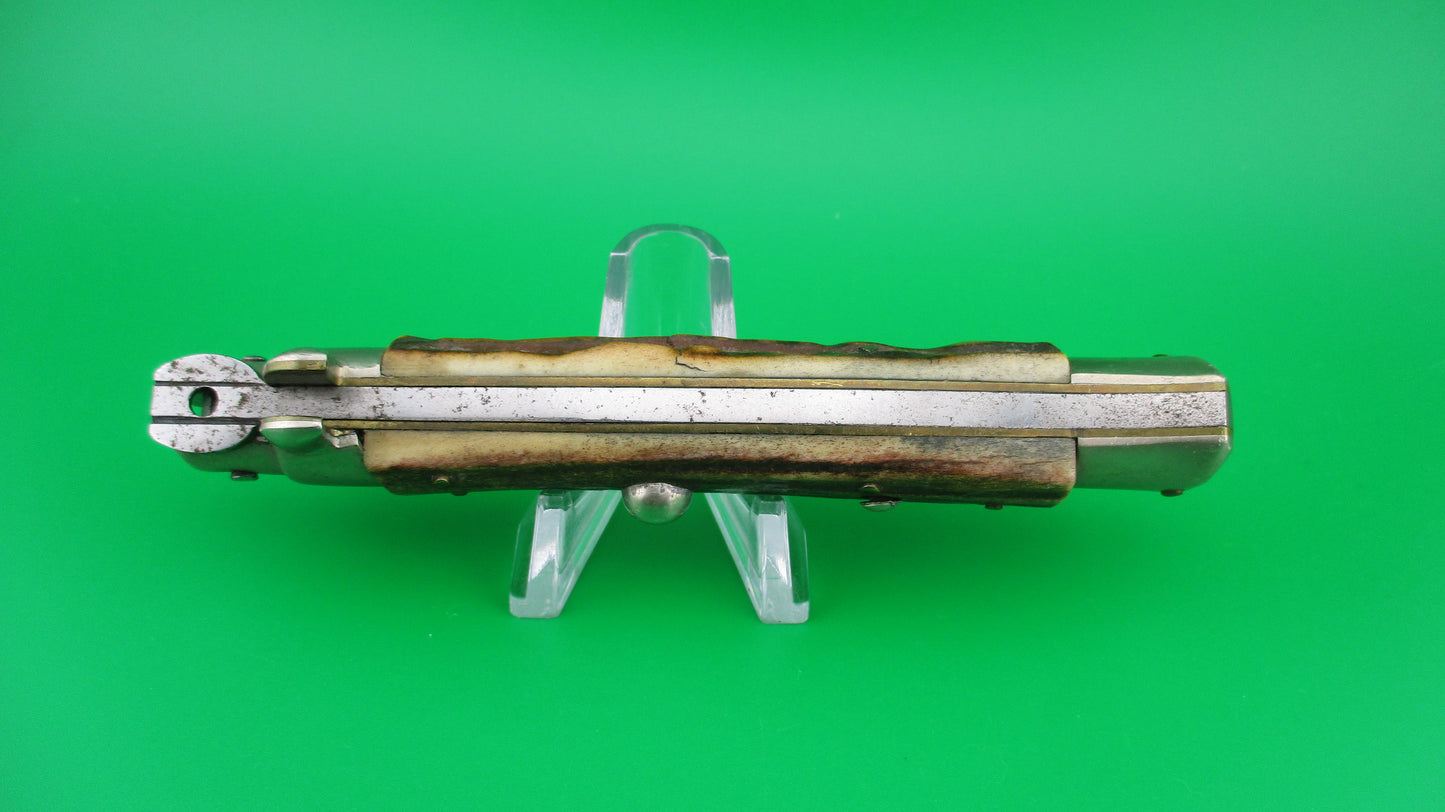 C JUL HERBERTZ IMPORT 23cm Italian Stag Transitional Swivel bolster switchblade