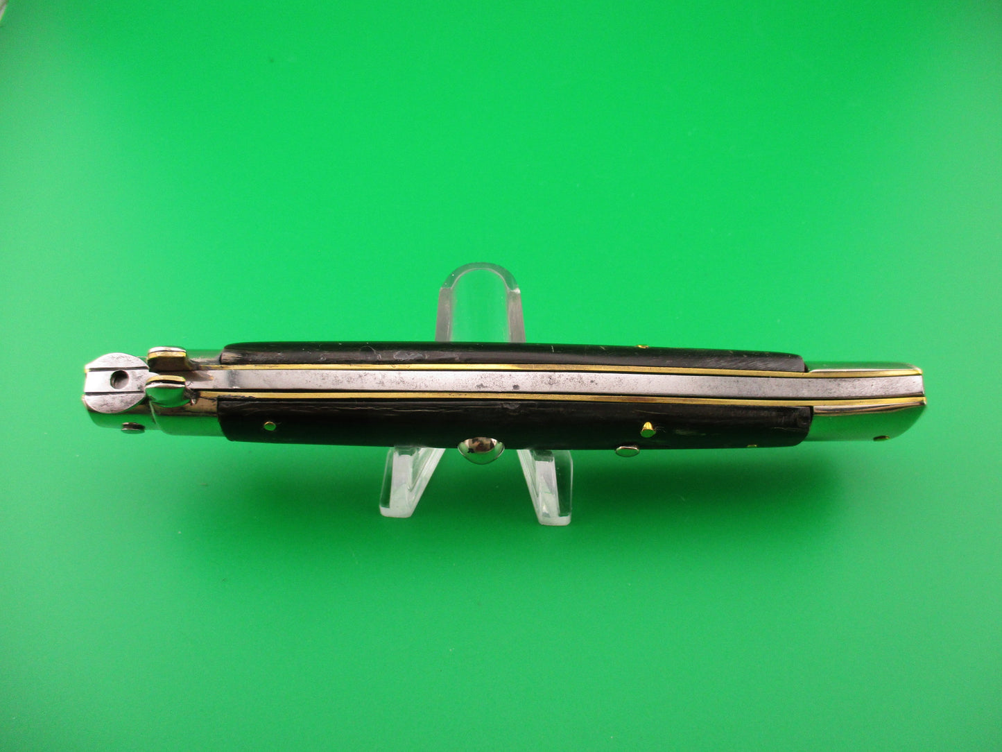 MAURO MARIO ITALY 28cm Picklock Stiletto 1950s Vintage automatic knife w horn