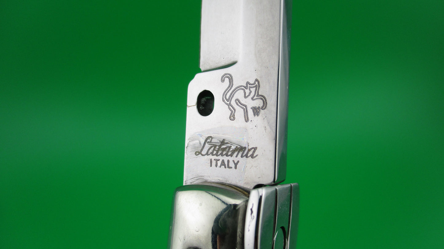 Walt's Latama Italy 28cm Italian Stiletto Abalone Bayonet blade automatic knife