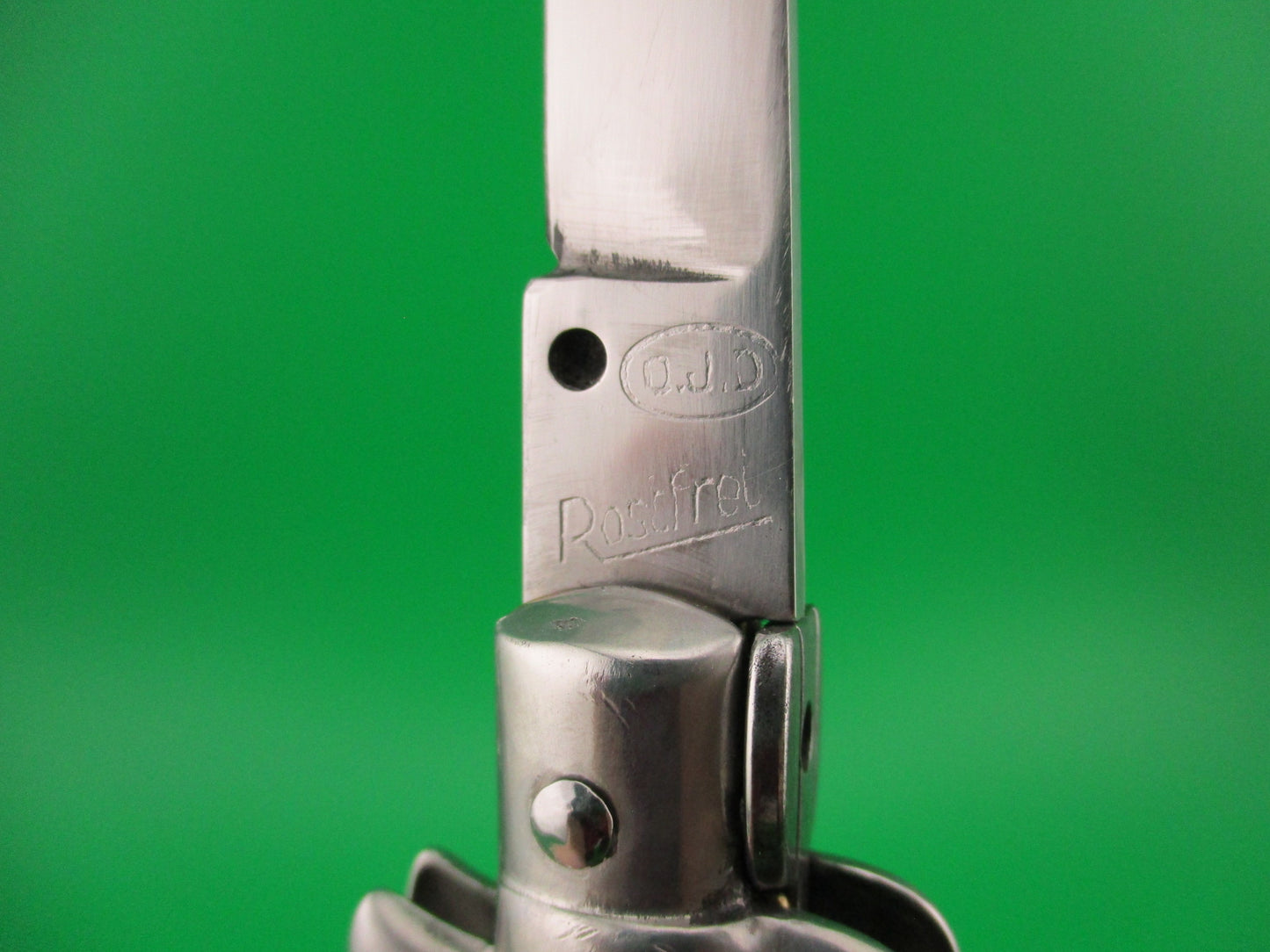 QJD Rostfrei (slant) 22cm Italian Stiletto swivel bolster vintage automatic knife