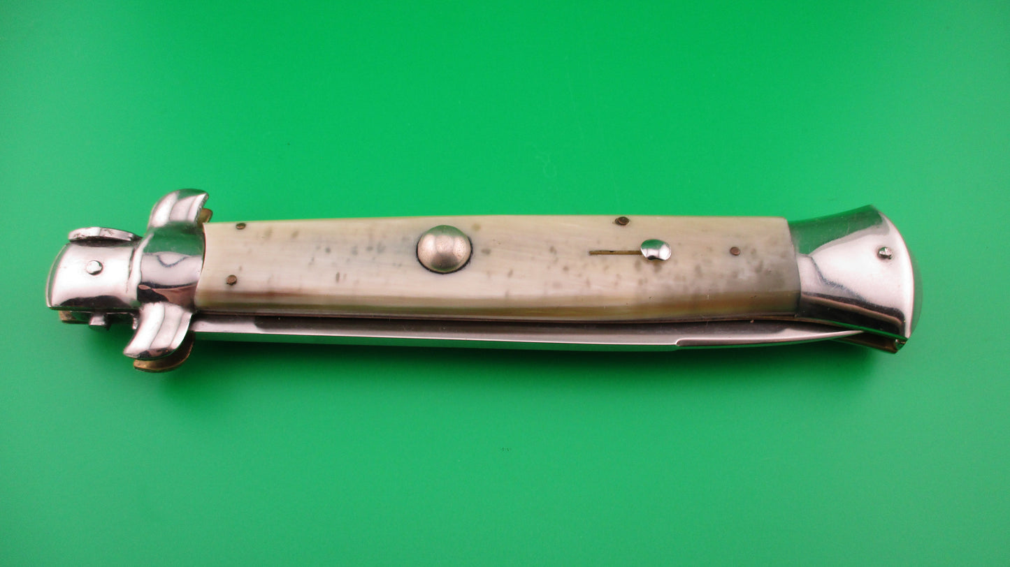 z ROSTFREI ITALY 38cm Italian Stiletto Vintage 1980s Light honey horn automatic knife