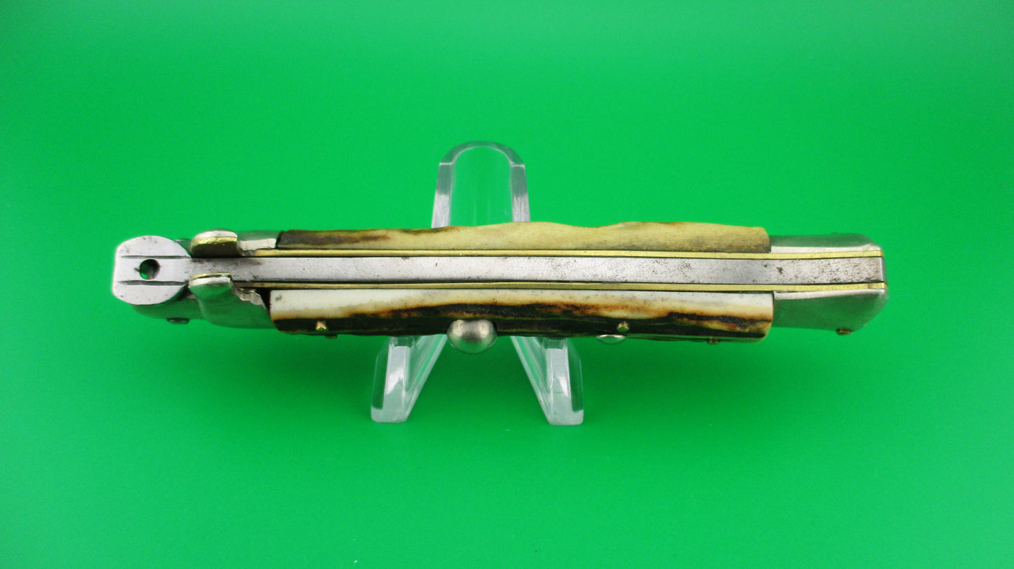 C JUL HERBERTZ IMPORT 23cm Italian Stag Transitional Swivel bolster switchblade