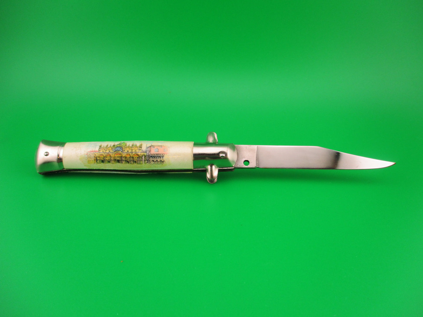 INOX 18cm Italian Tourist Venice Gondola switchblade knife