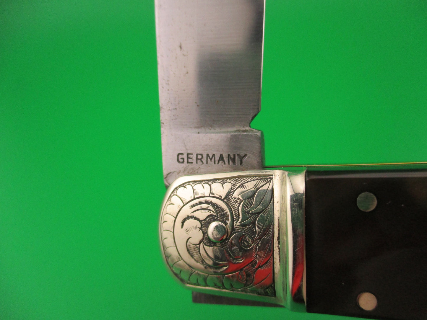 Guardian GERMANY 11cm German Tortoise Lever Etched automatic knife