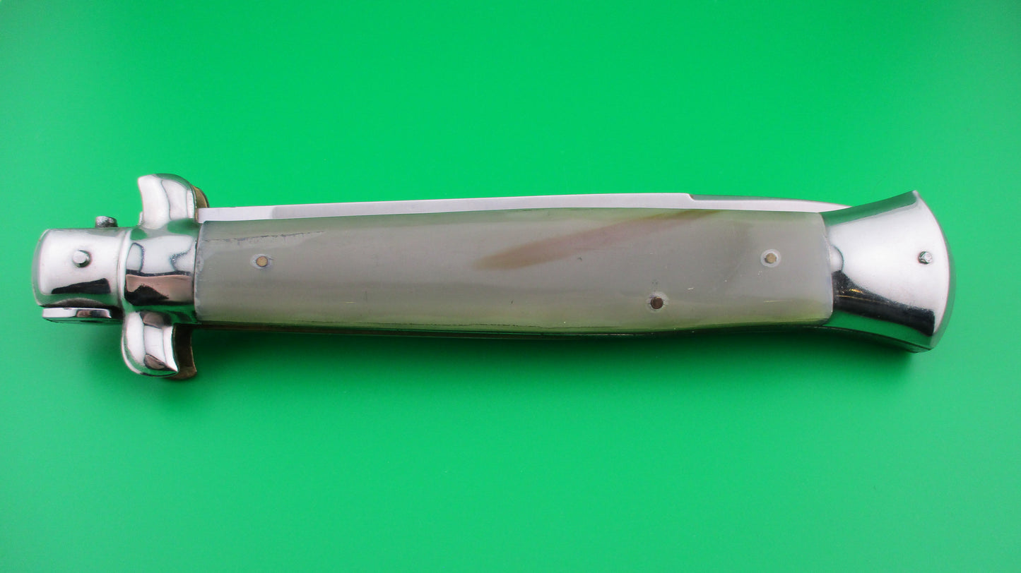 z ROSTFREI ITALY 38cm Italian Stiletto Vintage 1980s Light honey horn automatic knife