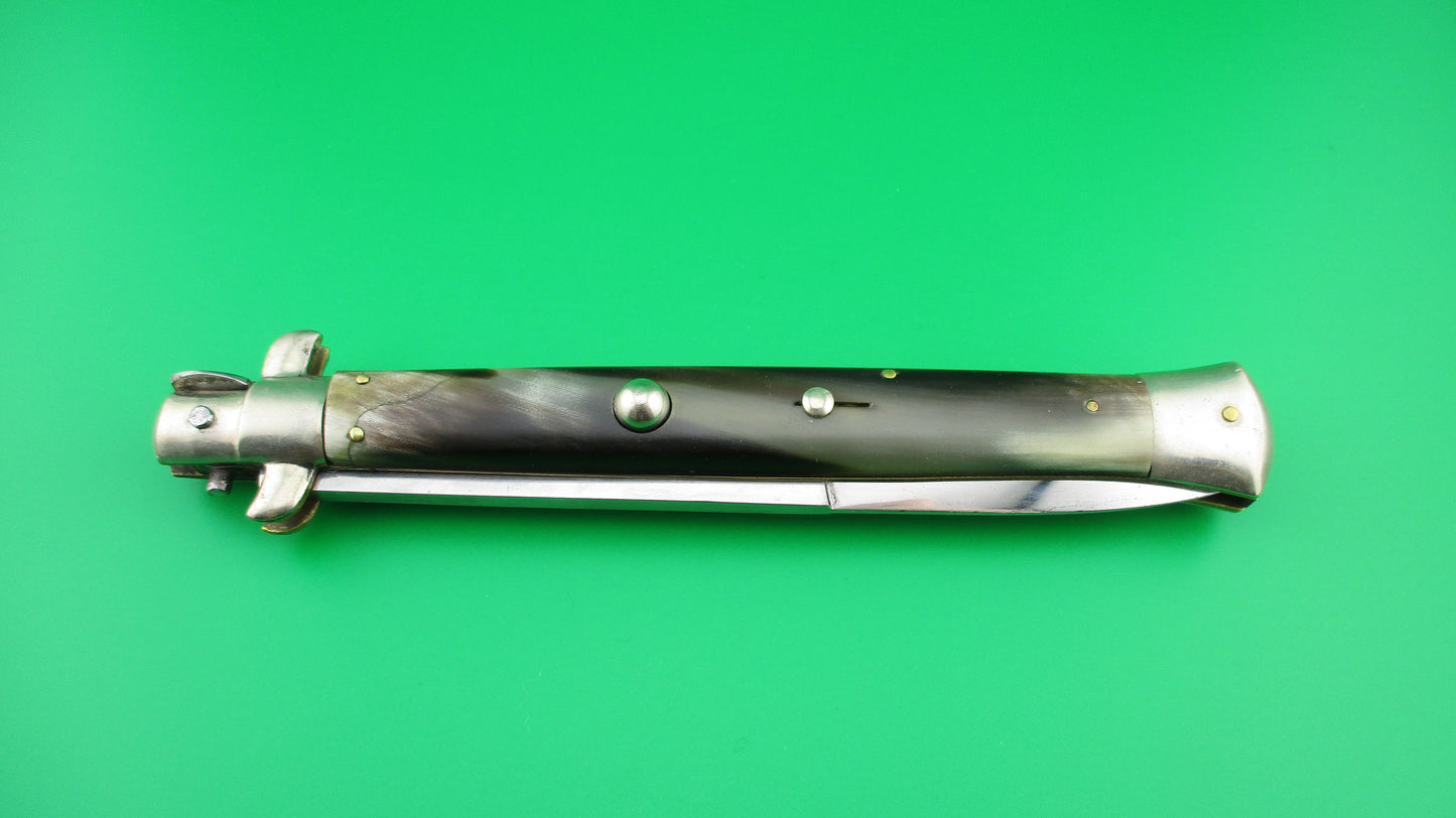 M ITALY INOX 33cm Italian Picklock Horn Vintage 1950s automatic knife
