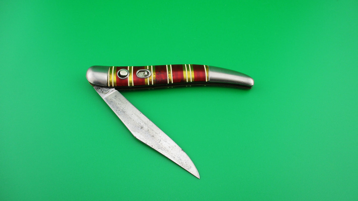 Hammer Brand Imperial Toothpick Candystripe 1950s vintage switchblade knife