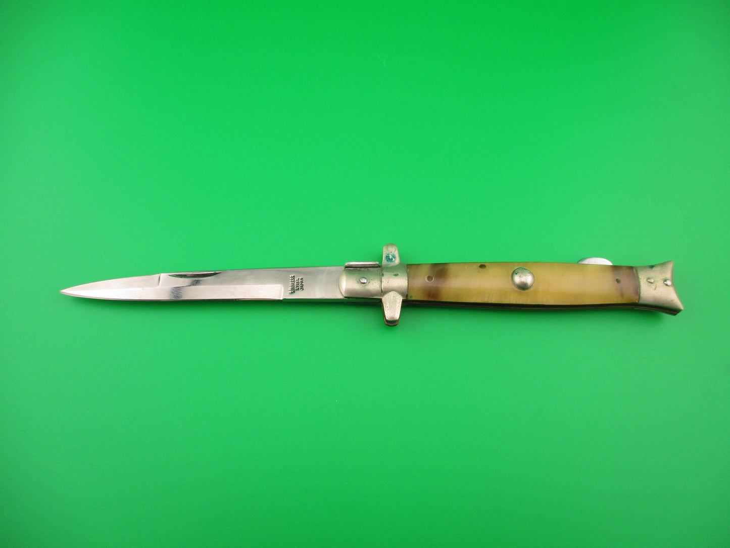 STAINLESS STEEL JAPAN VALOR 23cm Japanese False button lockback manual knife