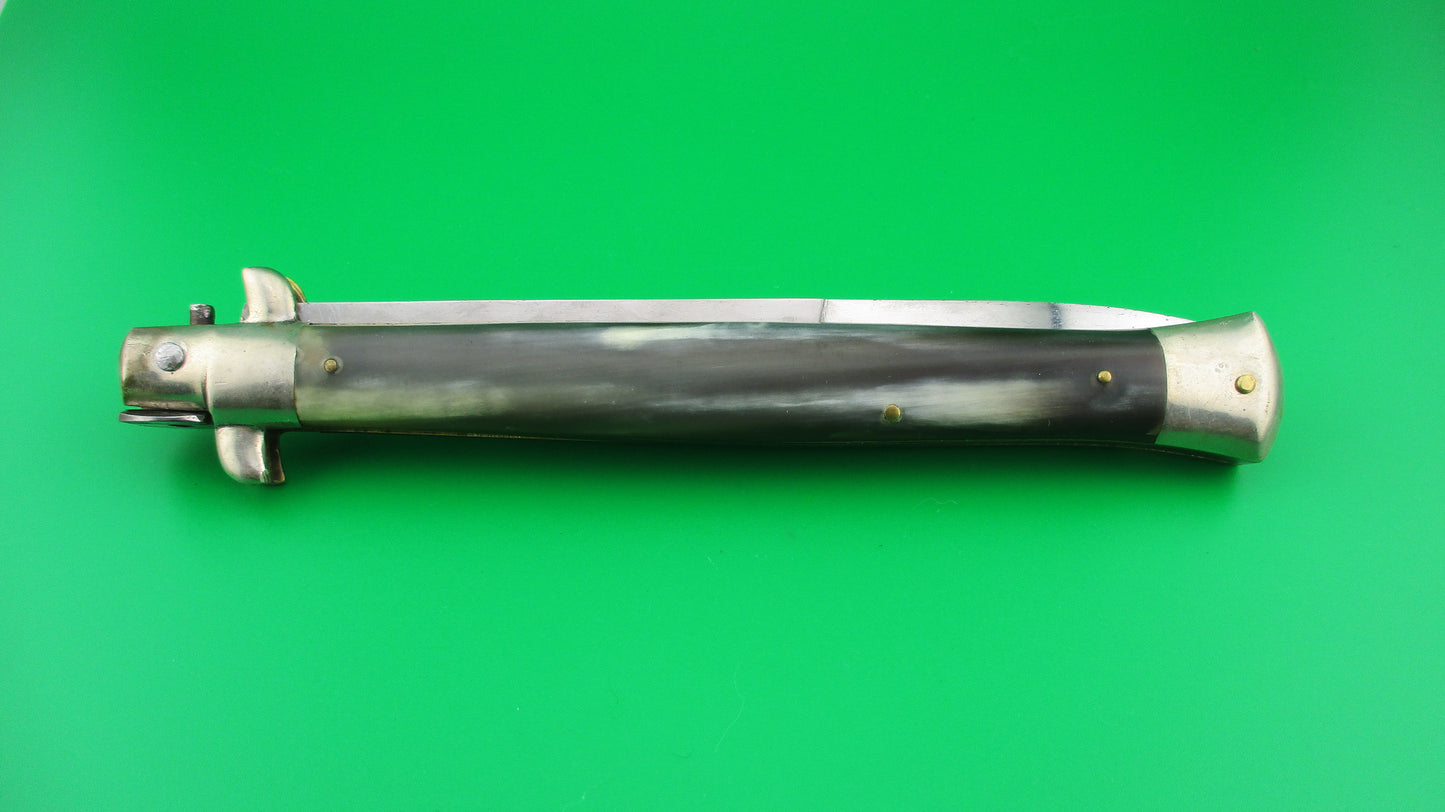 M ITALY INOX 33cm Italian Picklock Horn Vintage 1950s automatic knife