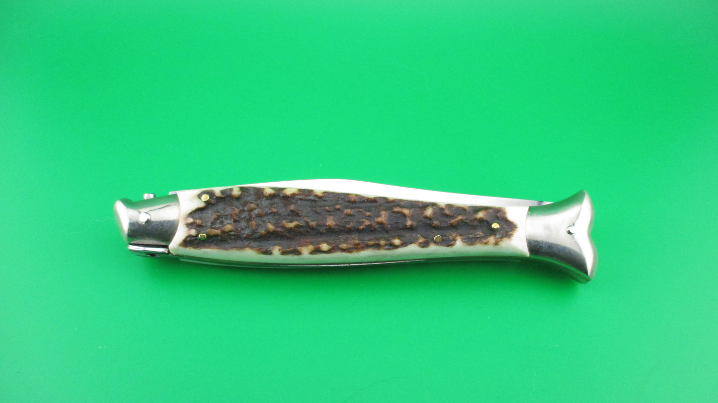 z AGA CAMPOLIN MADE IN ITALY Maniago 25cm Fishtail Stag picklock knife