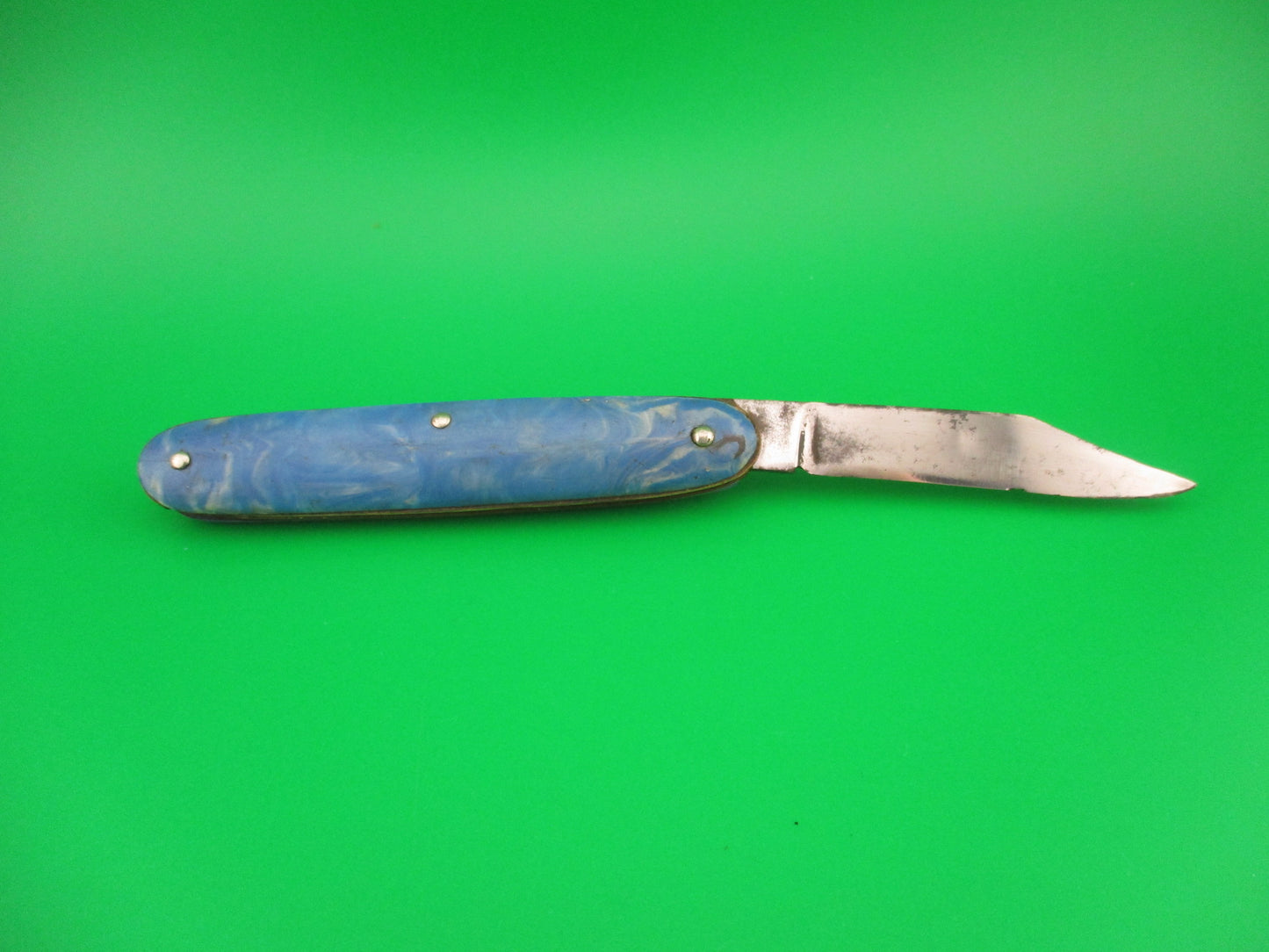 Edgemaster Cigar Jack 1950s Vintage Blue swirl switchblade knife