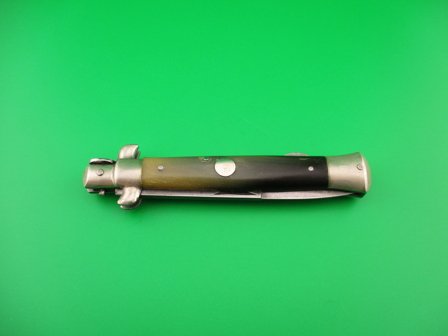 G.C.CO Italy 23cm Italian Manual Stiletto lockback w round shield knife fake switchblade