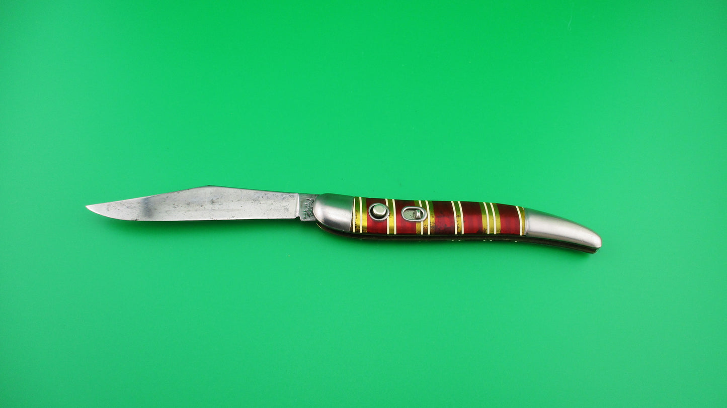 Hammer Brand Imperial Toothpick Candystripe 1950s vintage switchblade knife