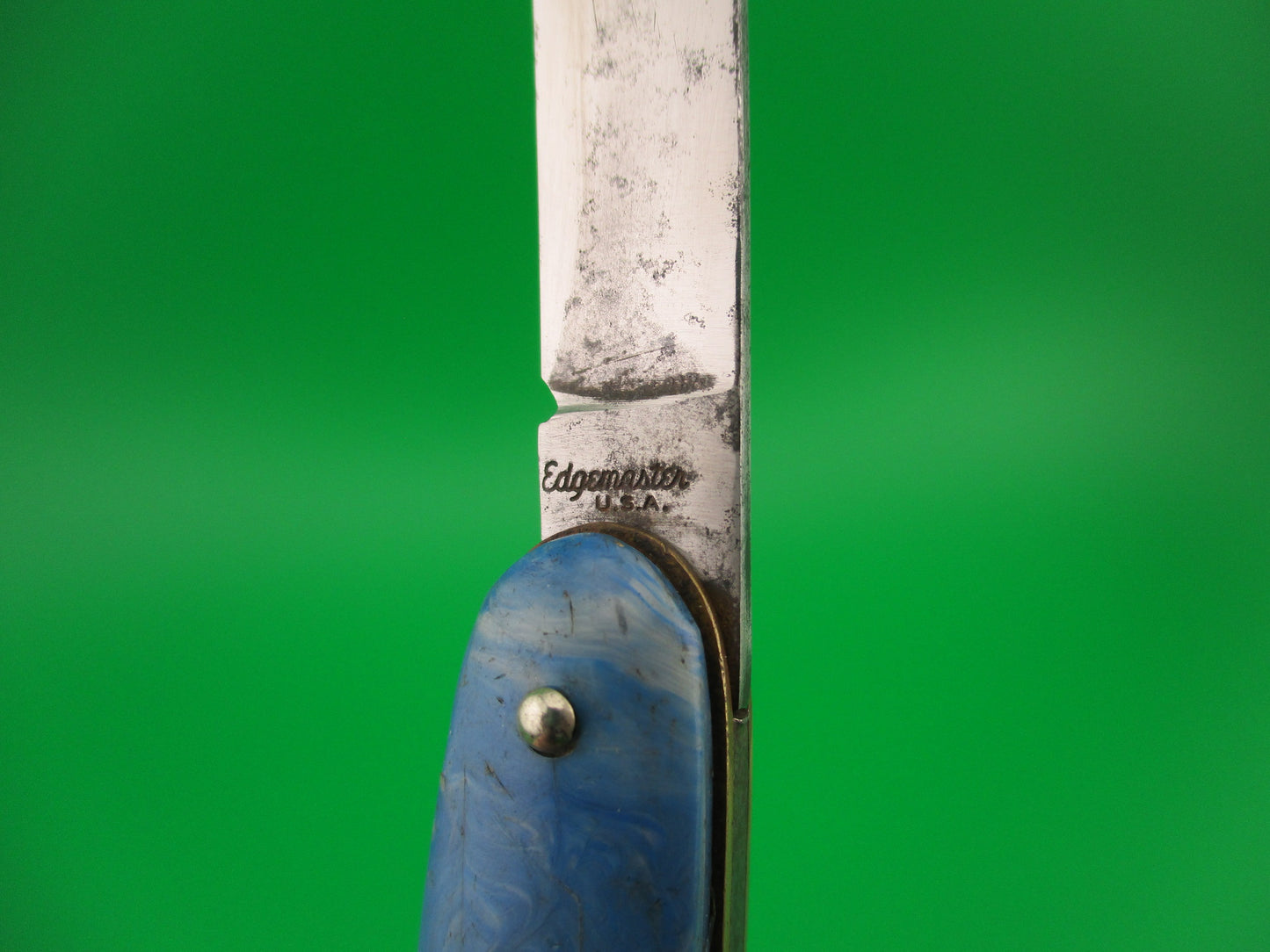 Edgemaster Cigar Jack 1950s Vintage Blue swirl switchblade knife
