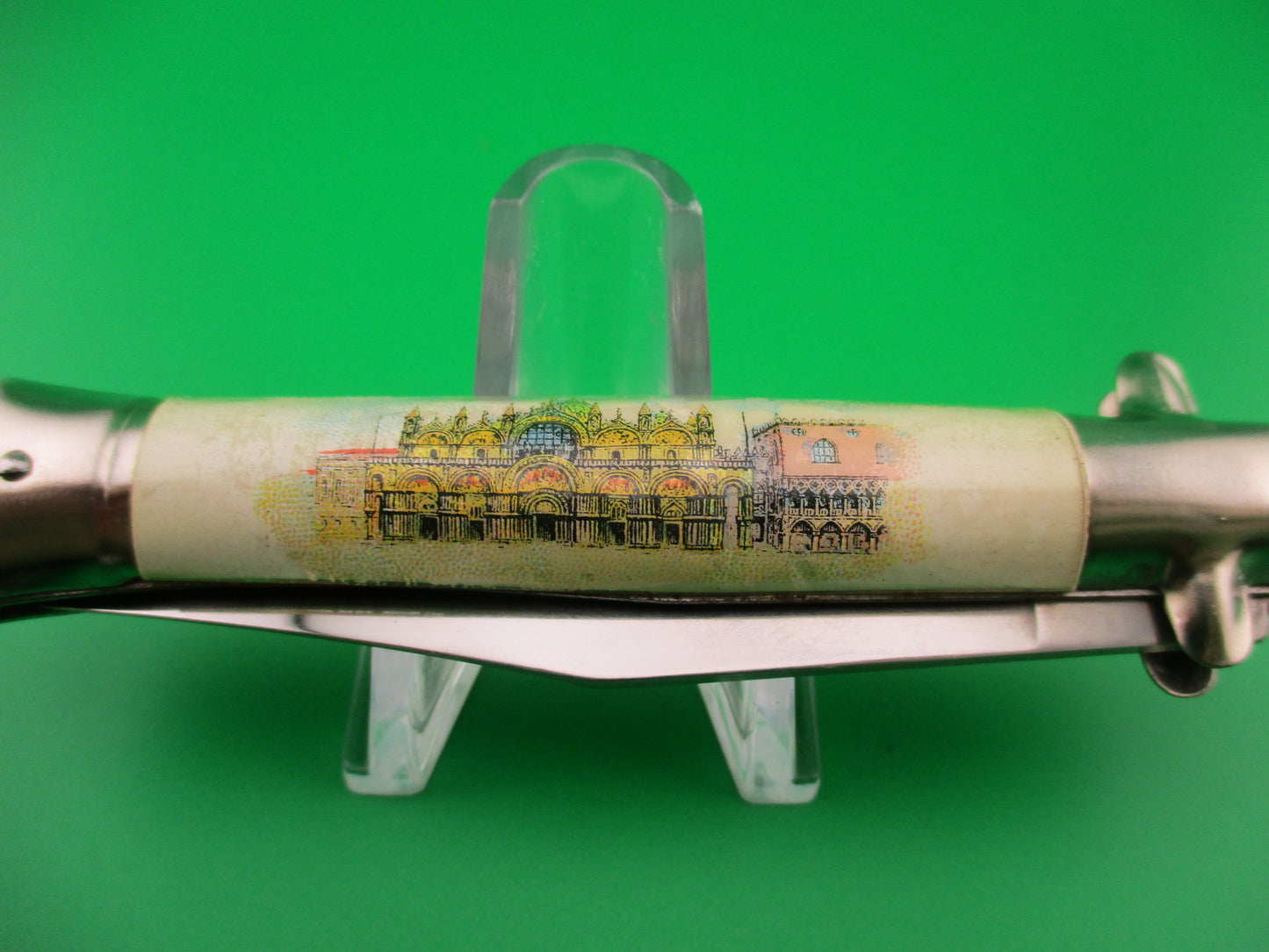INOX 18cm Italian Tourist Venice Gondola switchblade knife