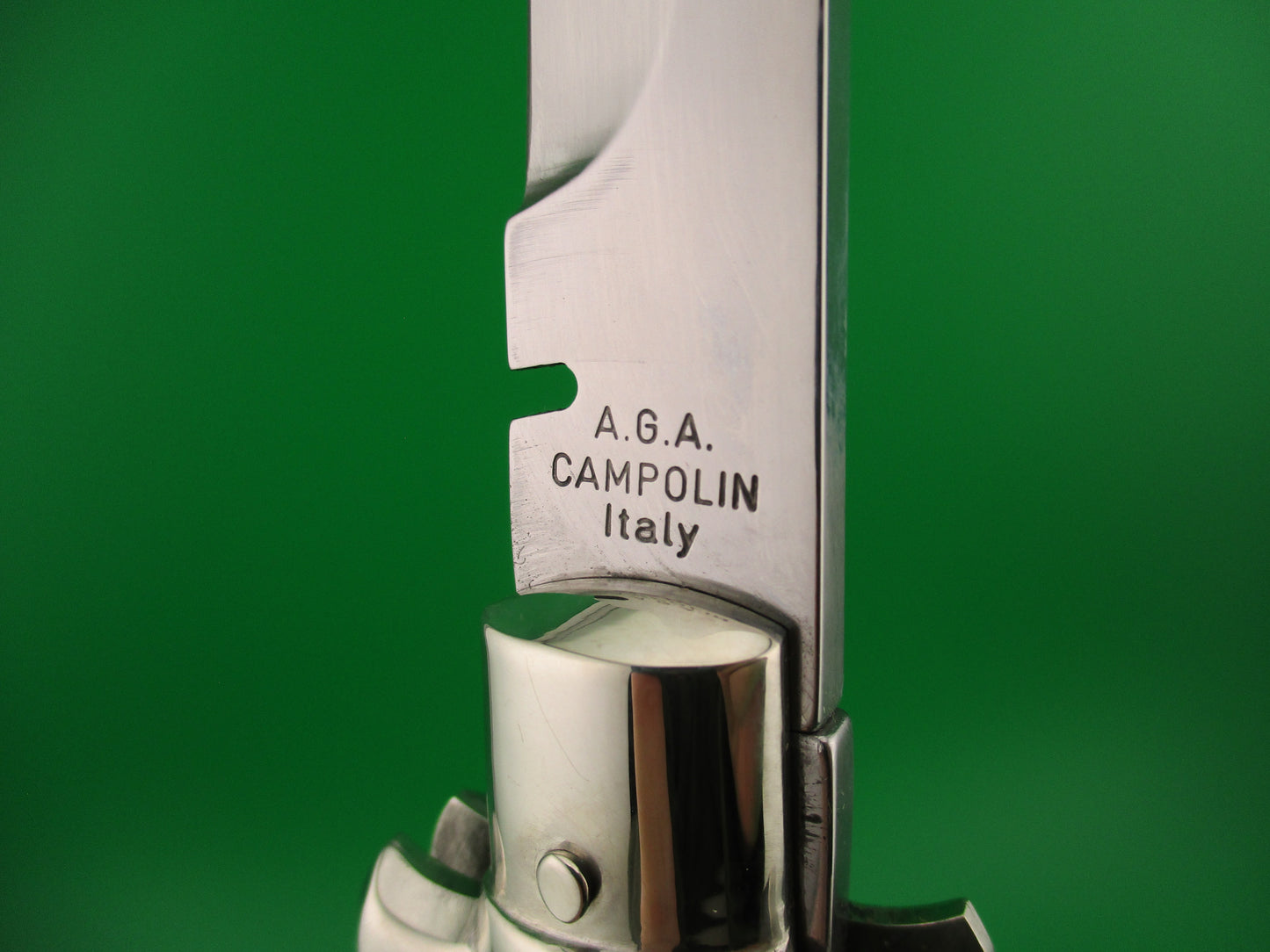 AGA CAMPOLIN ITALY 29cm Italian BLACK WIDOW Fulcrum Wasp Square button automatic knife