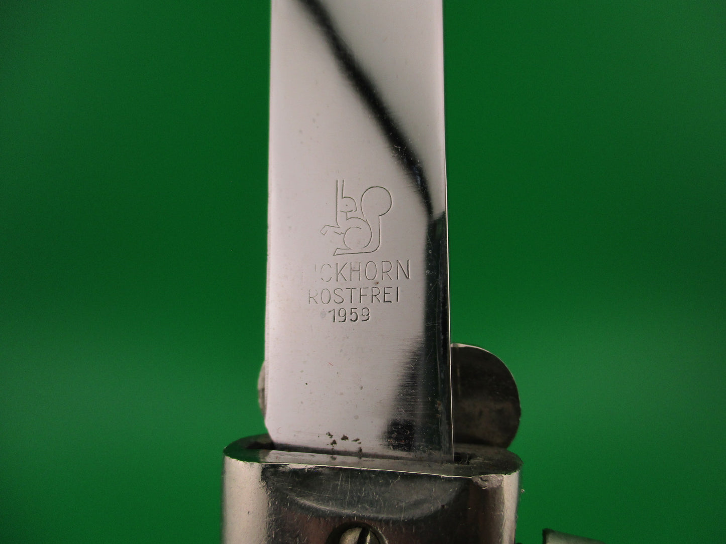 EIKHORN ROSTFREI 1959 23cm German Trap door Gravity knife military