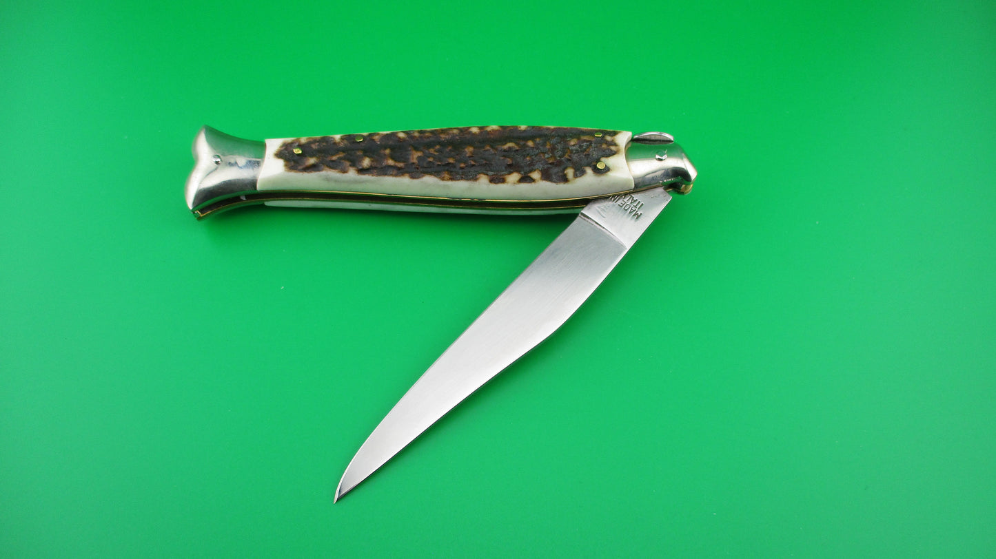 z AGA CAMPOLIN MADE IN ITALY Maniago 25cm Fishtail Stag picklock knife