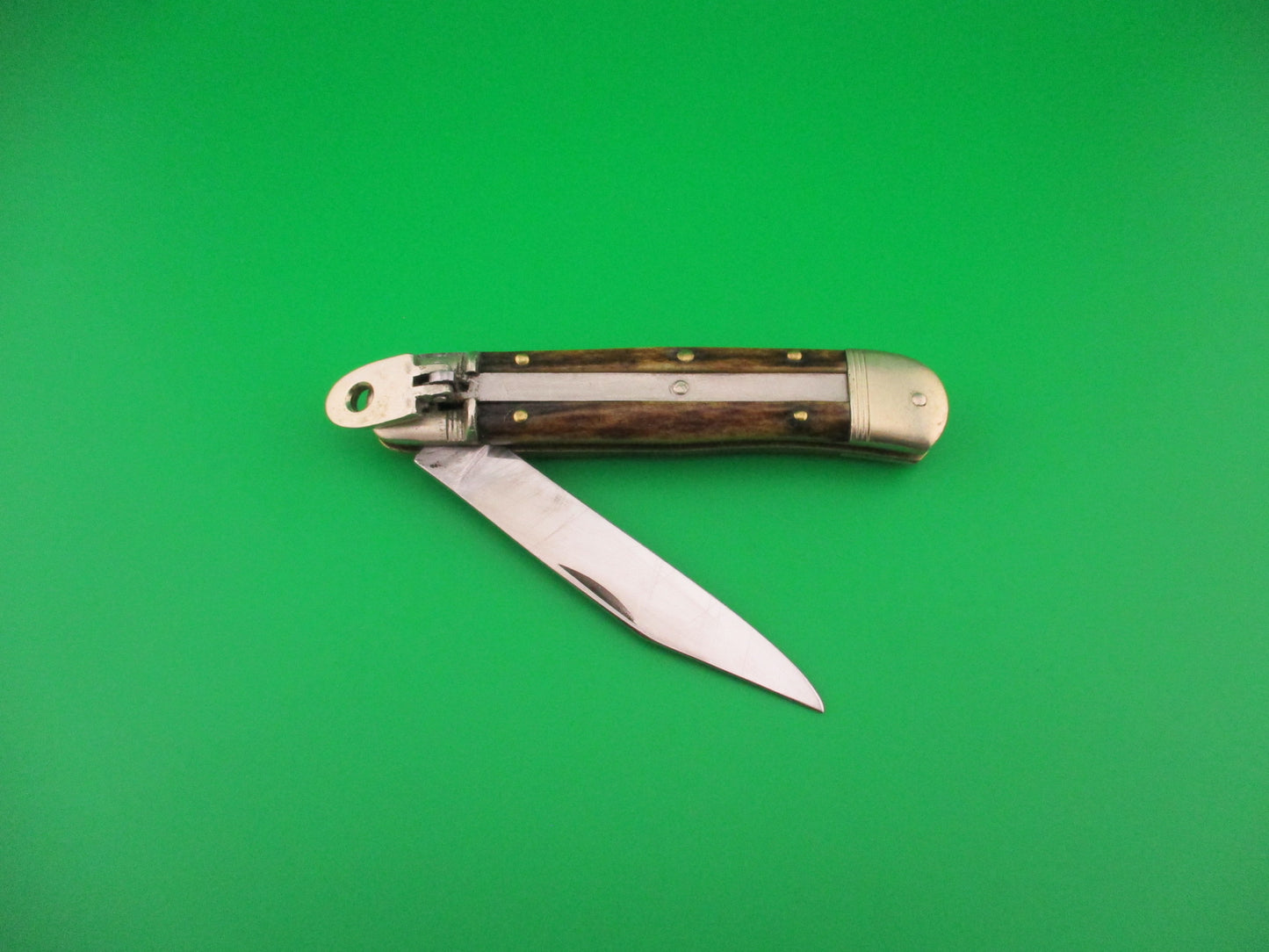 HUBERTUS SOLINGEN 10cm German Lever Stag West Germany automatic knife