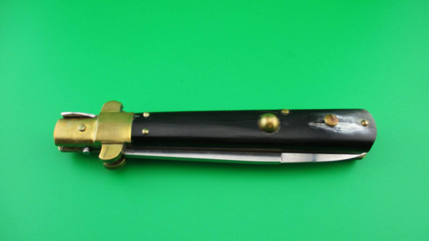 z AGA CAMPOLIN MANIAGO ITALY 2017 28cm Italian Frosolone style Horn & Brass Automatic knife