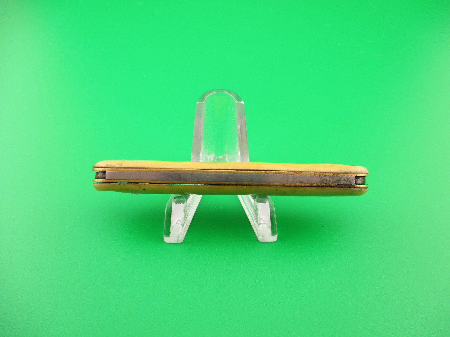 PRESS BUTTON KNIFE CO WALDEN, NY Medium double Ivory Cell switchblade knife