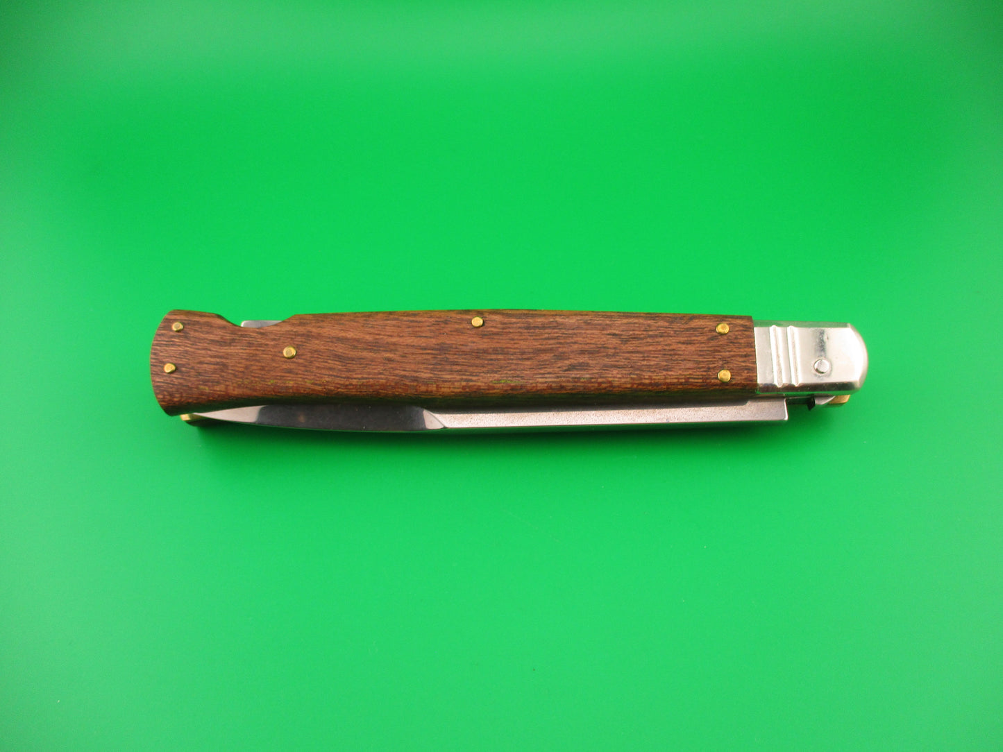 D.M Dolphins 28cm Italian SHARK Bayonet lockback Wood handled automatic knife