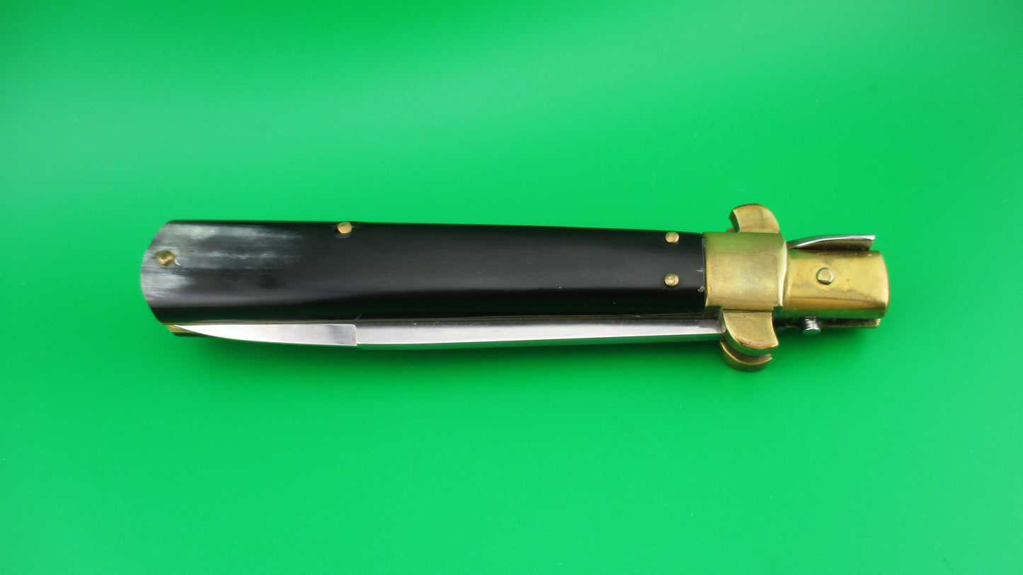 z AGA CAMPOLIN MANIAGO ITALY 2017 28cm Italian Frosolone style Horn & Brass Automatic knife