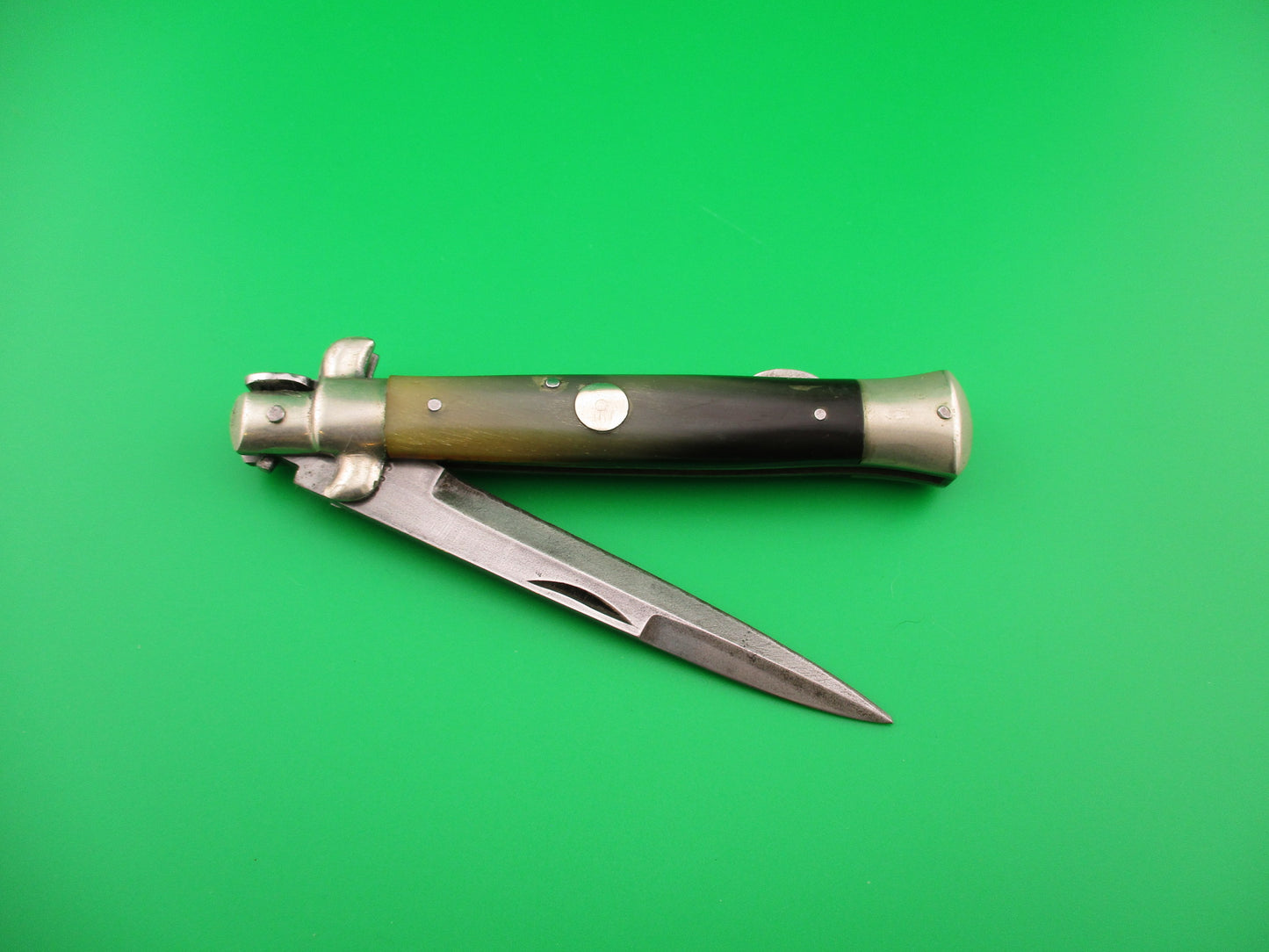G.C.CO Italy 23cm Italian Manual Stiletto lockback w round shield knife fake switchblade