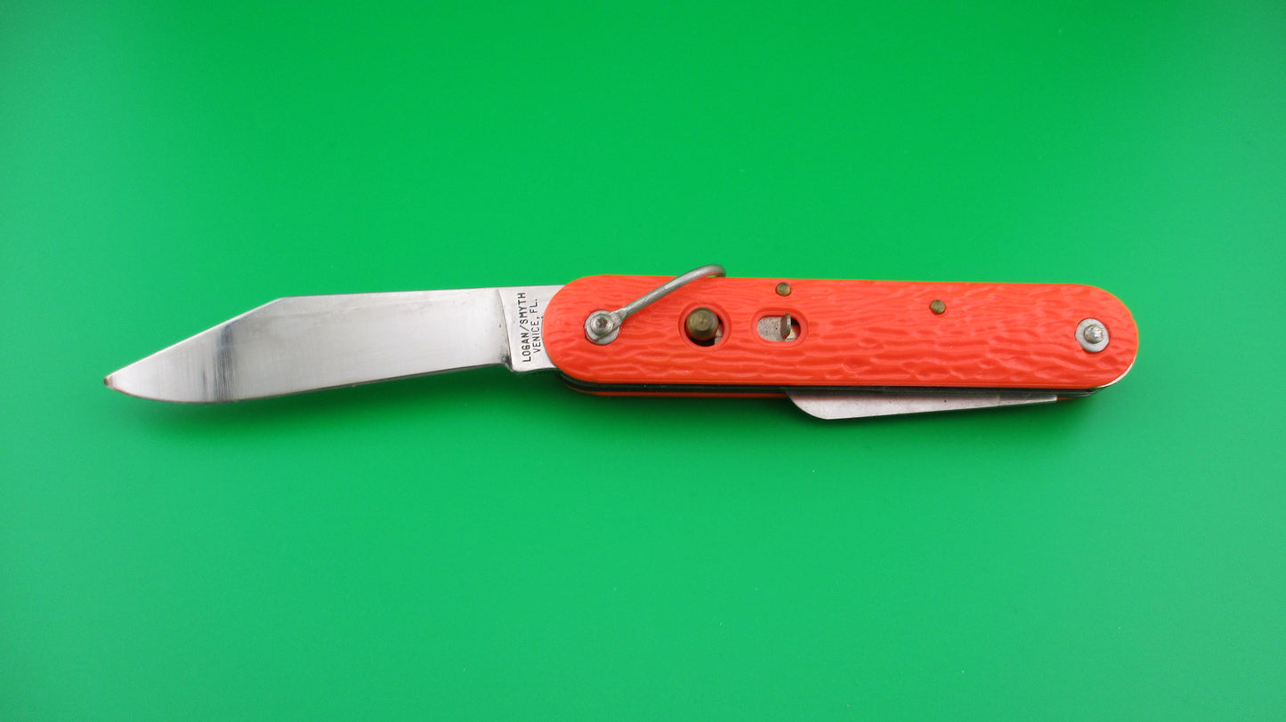 z Logan Smyth Venice FL Orange Paratrooper knife New Old Stock