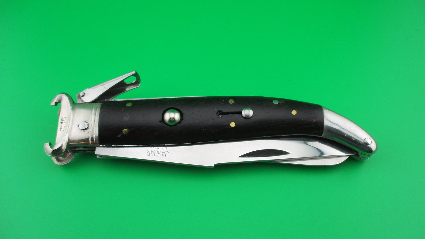 JAGUAR EXTRA Rostfrei (slant) 25cm Italian Shell puller Fulcrum release 2 blade automatic