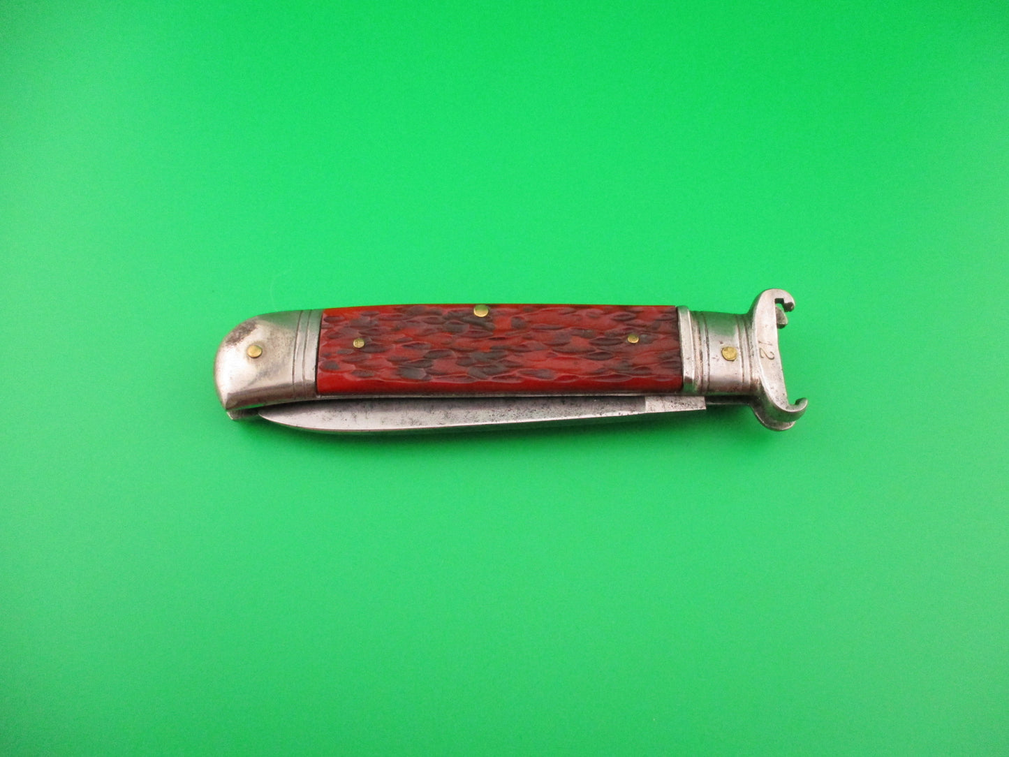 Winchester 20cm German Shell puller Red Bone Johnny Cade style automatic knife