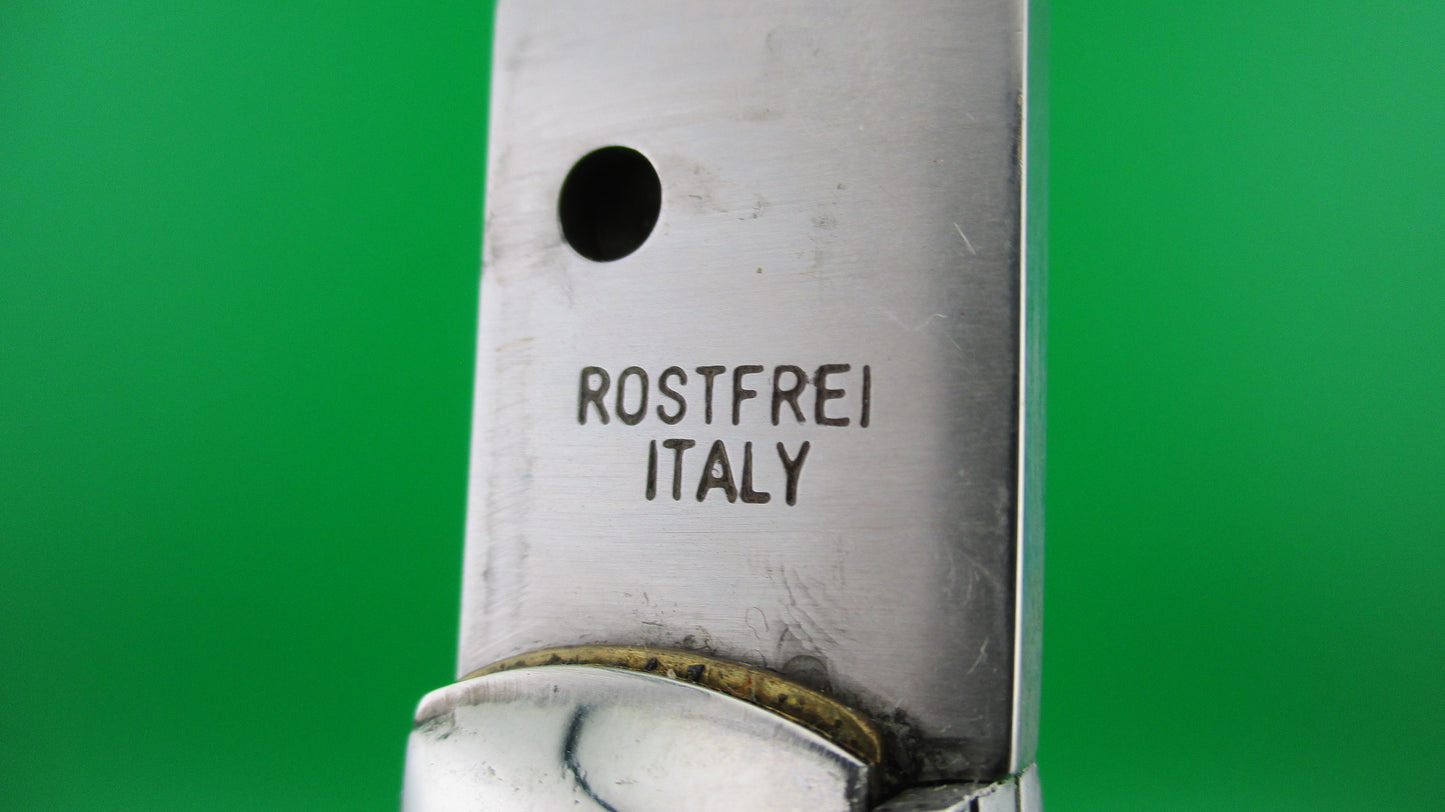 z ROSTFREI ITALY 38cm Italian Stiletto Vintage 1980s Light honey horn automatic knife