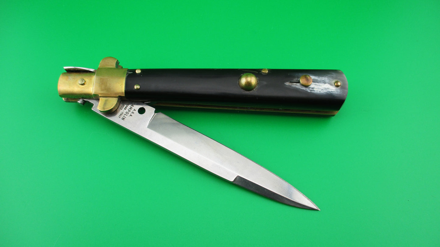 z AGA CAMPOLIN MANIAGO ITALY 2017 28cm Italian Frosolone style Horn & Brass Automatic knife