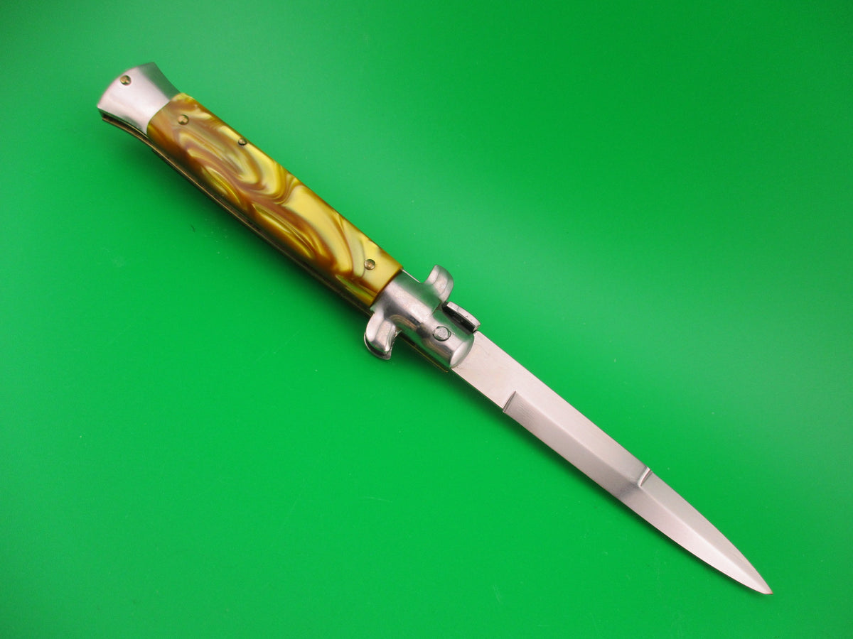 Sterile 22cm Italian Swivel bolster Gold Krinite bayonet automatic knife