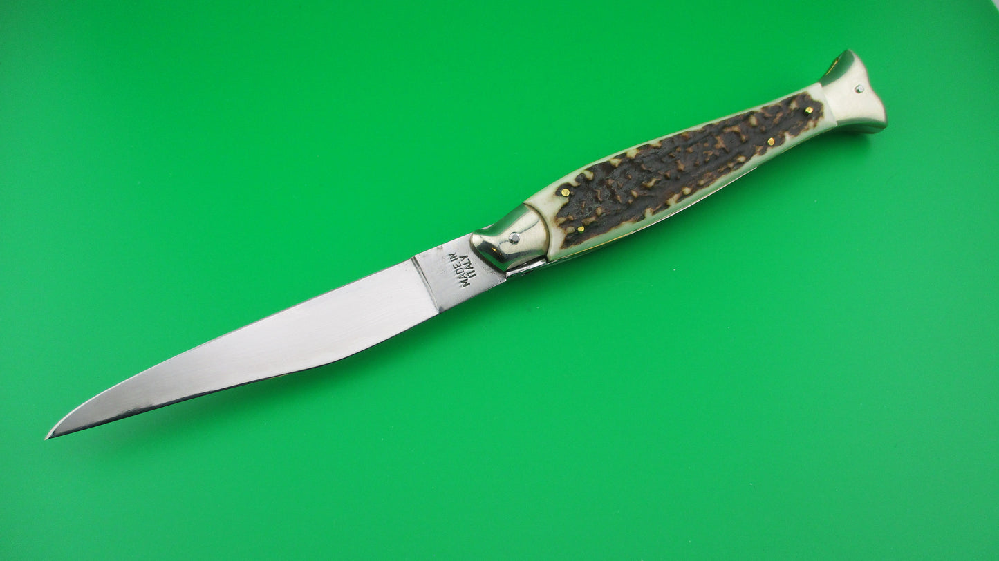 z AGA CAMPOLIN MADE IN ITALY Maniago 25cm Fishtail Stag picklock knife