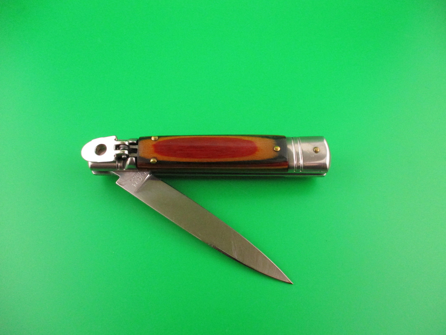 G.O.M Inox 20cm Italian Lever Slimline Frostwood vintage automatic knife