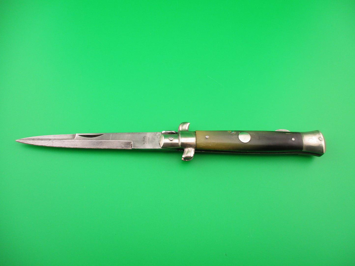 G.C.CO Italy 23cm Italian Manual Stiletto lockback w round shield knife fake switchblade