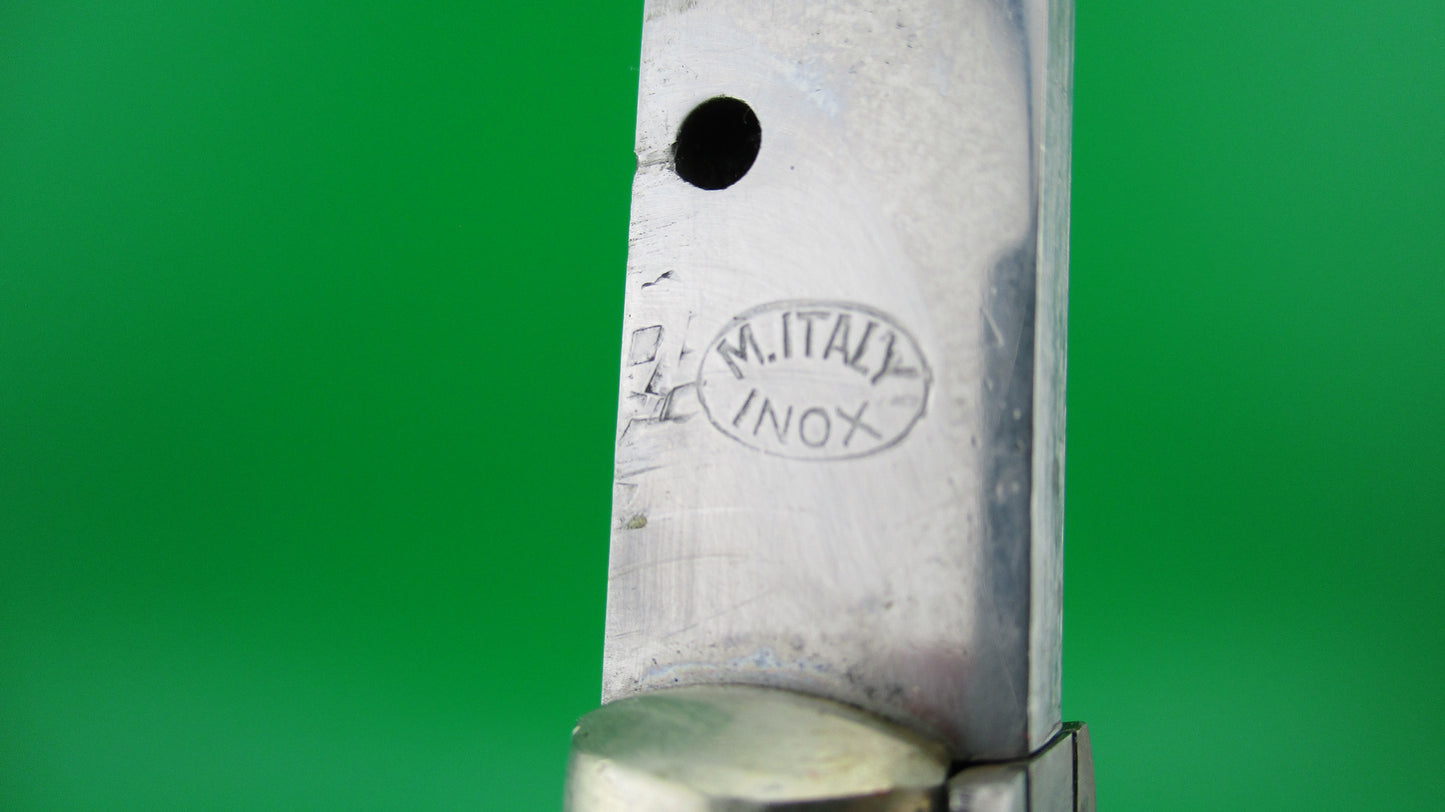 M ITALY INOX 33cm Italian Picklock Horn Vintage 1950s automatic knife