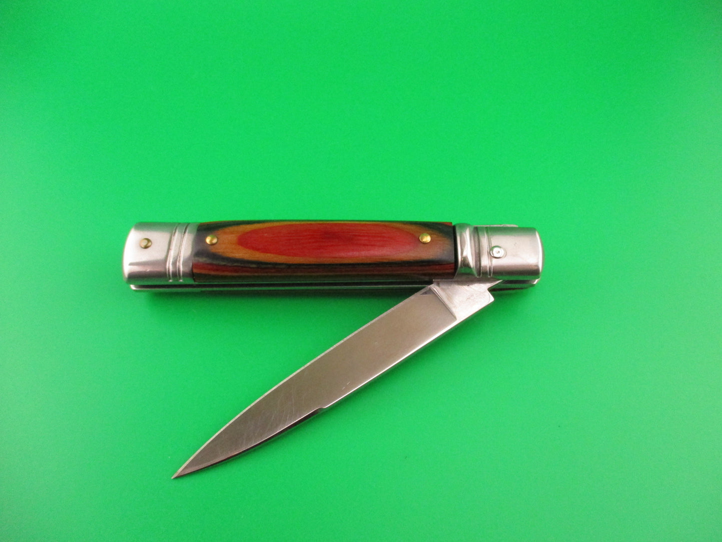 G.O.M Inox 20cm Italian Lever Slimline Frostwood vintage automatic knife