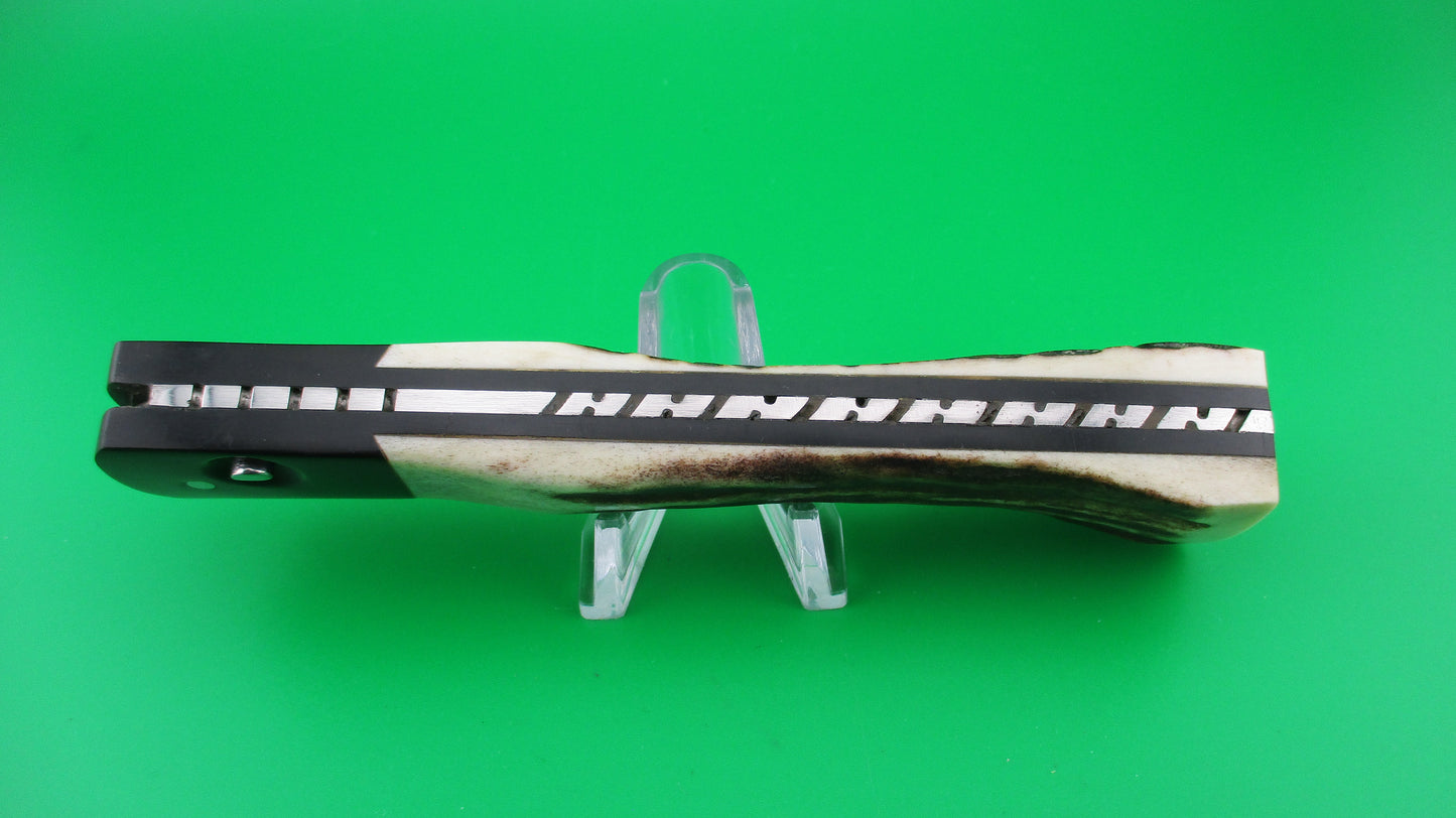 Huck Custom Stag Tanto Limited production #12 of 100 automatic knife