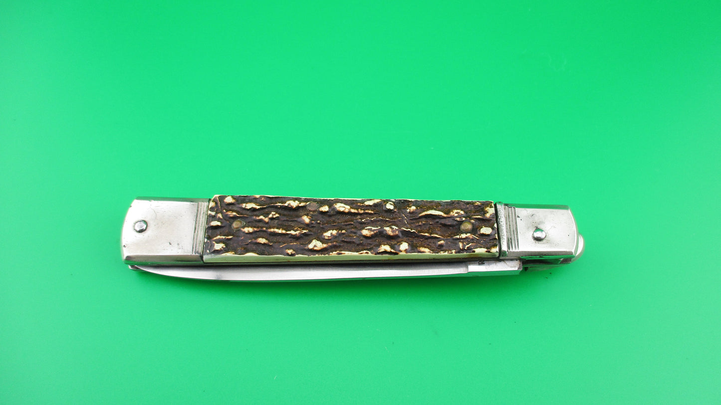 HUBERTUS SOLINGEN ROSTFREI 11cm German Slimline lever switchblade stamped
