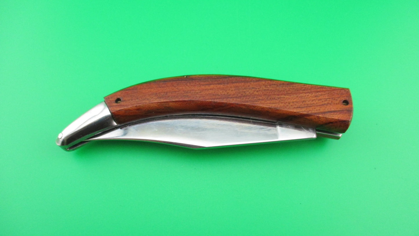 INOX Stiletto 22cm Italian Catalana Wood handle automatic knife