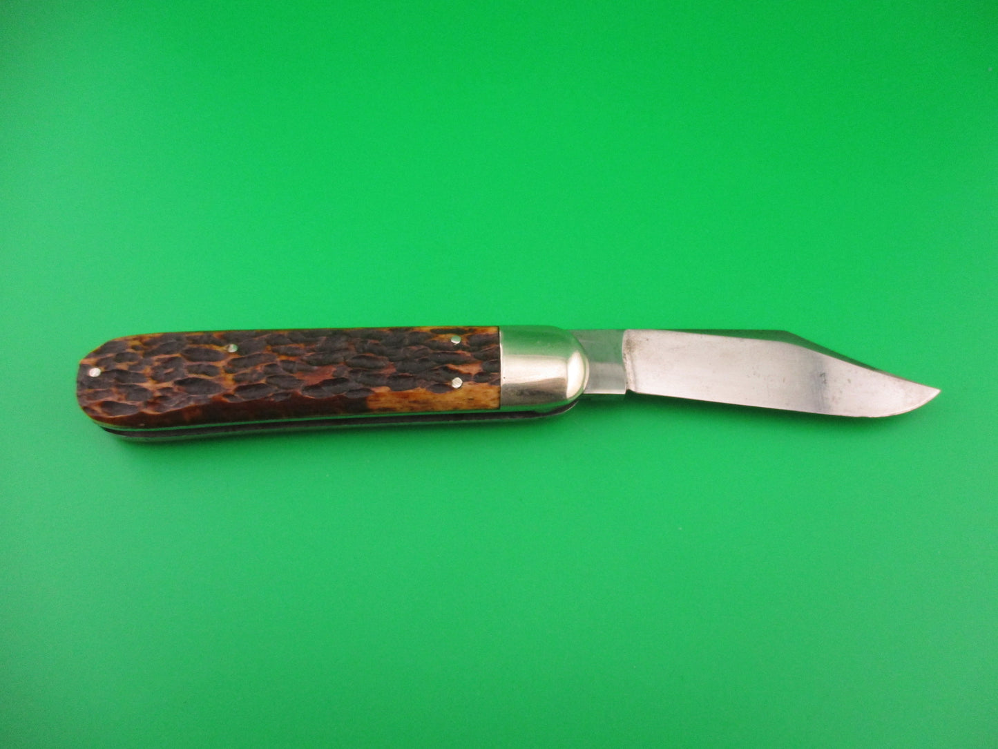 Press Button Knife Co Business model antique automatic knife w Nice ETCH