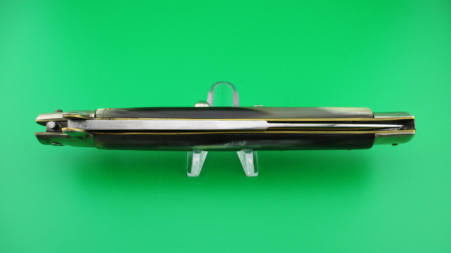 M ITALY INOX 33cm Italian Picklock Horn Vintage 1950s automatic knife