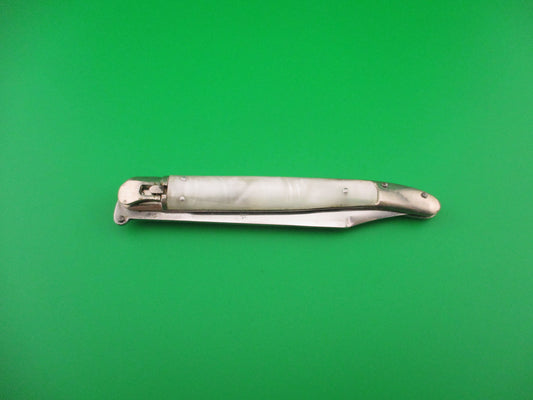 Toledo INOX 21cm Spanish Toothpick Vintage Lever automatic knife w Imitation Pearl scales