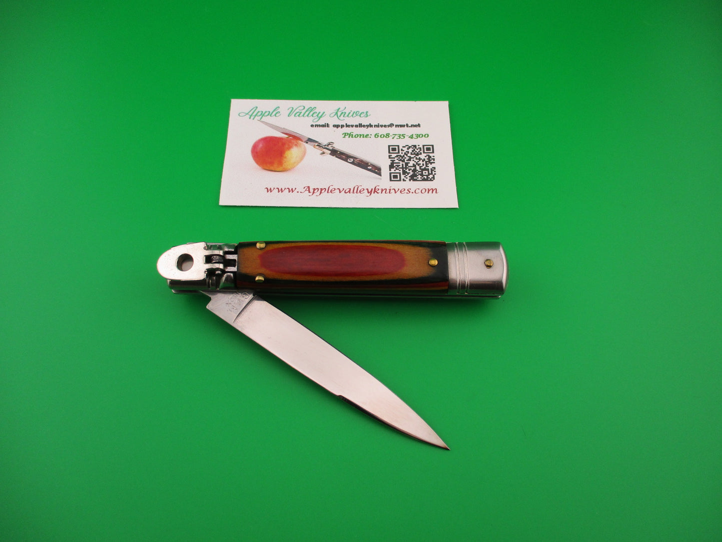 G.O.M Inox 20cm Italian Lever Slimline Frostwood vintage automatic knife