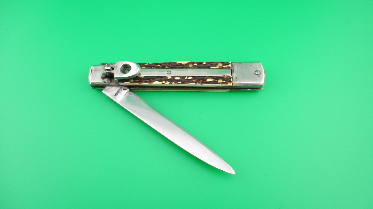 HUBERTUS SOLINGEN ROSTFREI 11cm German Slimline lever switchblade stamped